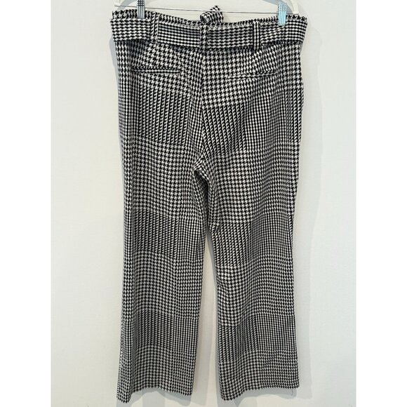 New York and Company Pants Womens Wide Leg Size XL Preppy Houndstooth Plaid Work - Picture 4 of 16